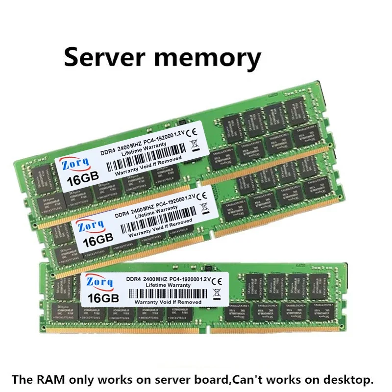 サーバー用メモリー　DDR4 64GB (16GB x4枚) ZORQ DDR4 メモリ 16GB 2400MHz サーバー用