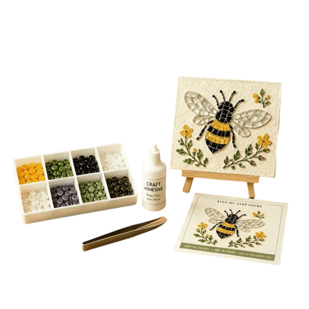 Glass Tiles Mosaic Kit DIY Beginner Friendly Glass Art Material Glass Mosaic Kit Mosaic Craft Supply DIY Glass Craft