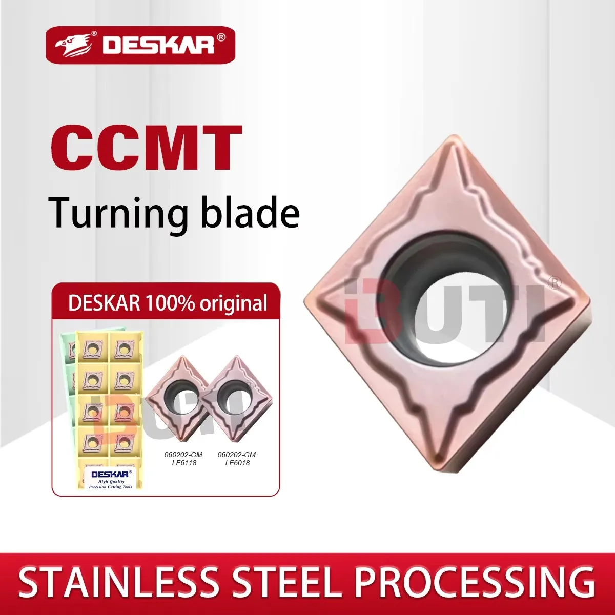Turning Inserts CCMT060202 GM LF6118 CCMT060202 GM LF6018 CNC Rhombus Inner Hole Lathes Blades Suitable Used For Stainless Steel