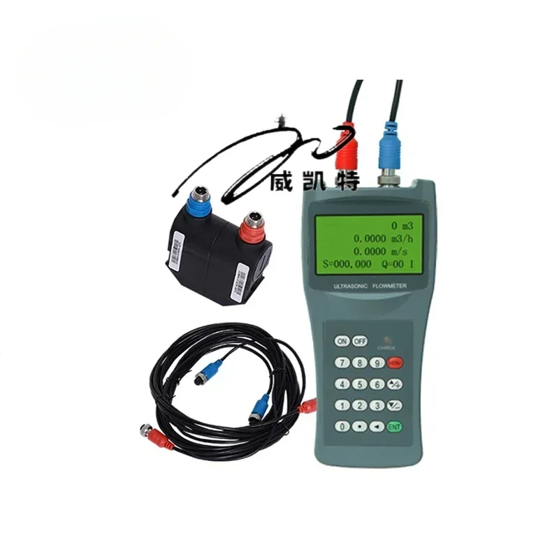 High frequency portable sailor held clamp type Tuf-2000h ultrasonic flowmeter with repeatability of 0.2% and linearity of 0.5%