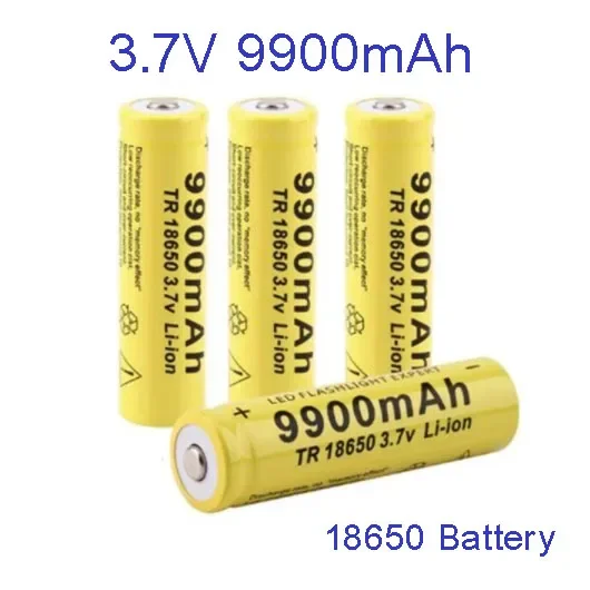 100% Batería recargable de 18650 3.7V 9900mah 18650 9900mAh  3.7 V Envío Gratis descarga de LED