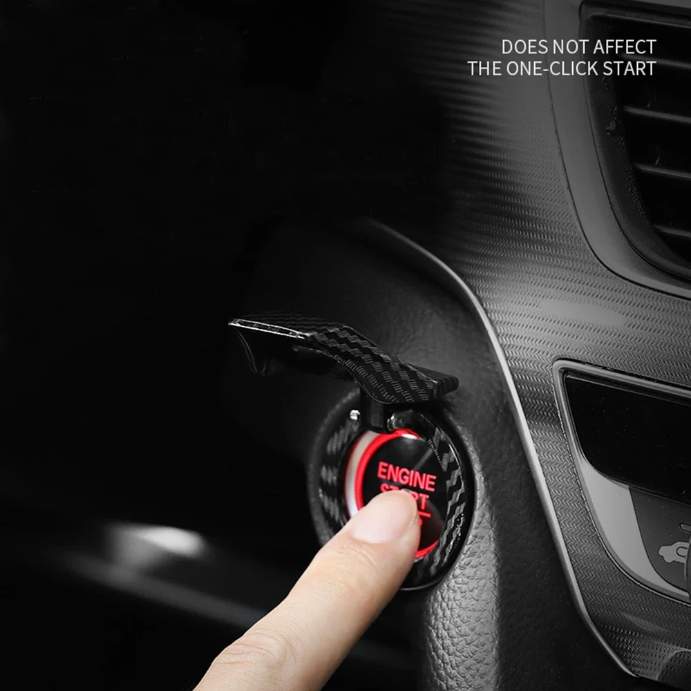 Zinc Alloy Car Engine Start Stop Button Cover, Decorative Sticky Push Button Cap, Auto Interior Styling Accessories