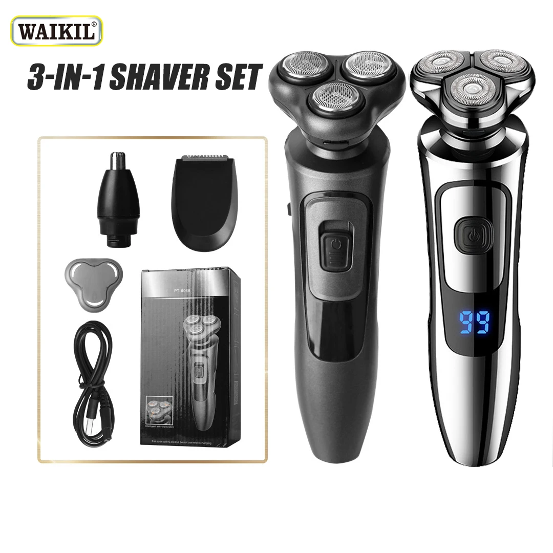 

WAIKIL professional three in one multifunctional electric shaver hair and beard trimmer USB charging sideburns electric scissors