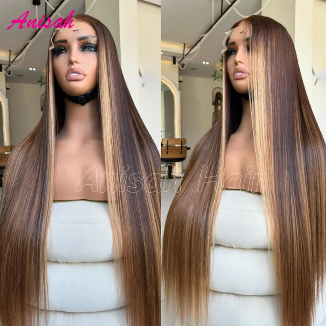 

Highlight Glueless Wigs Human Hair 13x4 Hd Transparent Lace Frontal Wig Straight Lace Front Human Hair Wigs For Women Preplucked