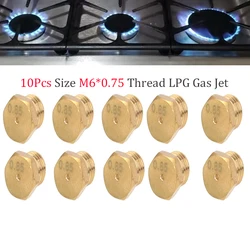 10Pcs Size M6*0.75 Thread LPG Gas Jet Water Heater Nozzle Jet Burner Hob Calor Propane Injectors Conversion Kit