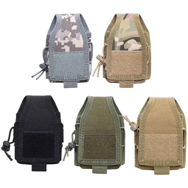 Tactical Molle Radio Pouch Talkie Walkie Holster EDC Tool Waist Bag Outdoor Sports Hiking Hunting Camping Interphone Holder Bags