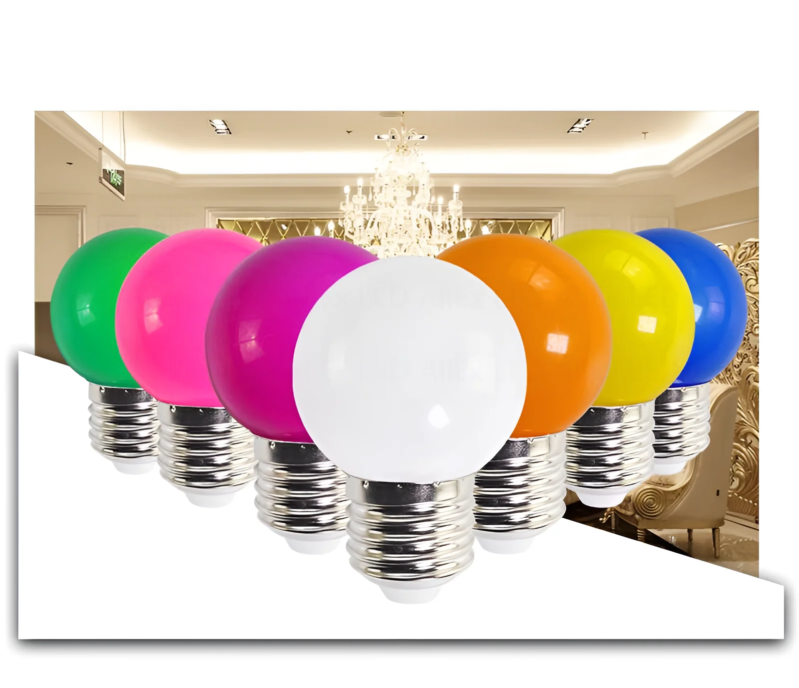 

8/16/24/32pcs Colour LED Bulb E27 B22 220V G45 8Color RGB Lampada LED Lamp Decor Holiday Christmas Lamparas Light Bulb Fashlight