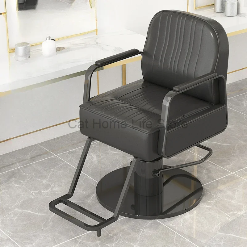 

Modern Simple Barber Chairs Barbershop Professional Lift Hair Salon Barber Chairs Comfort Shave Commercial Furniture Sillas FYBC