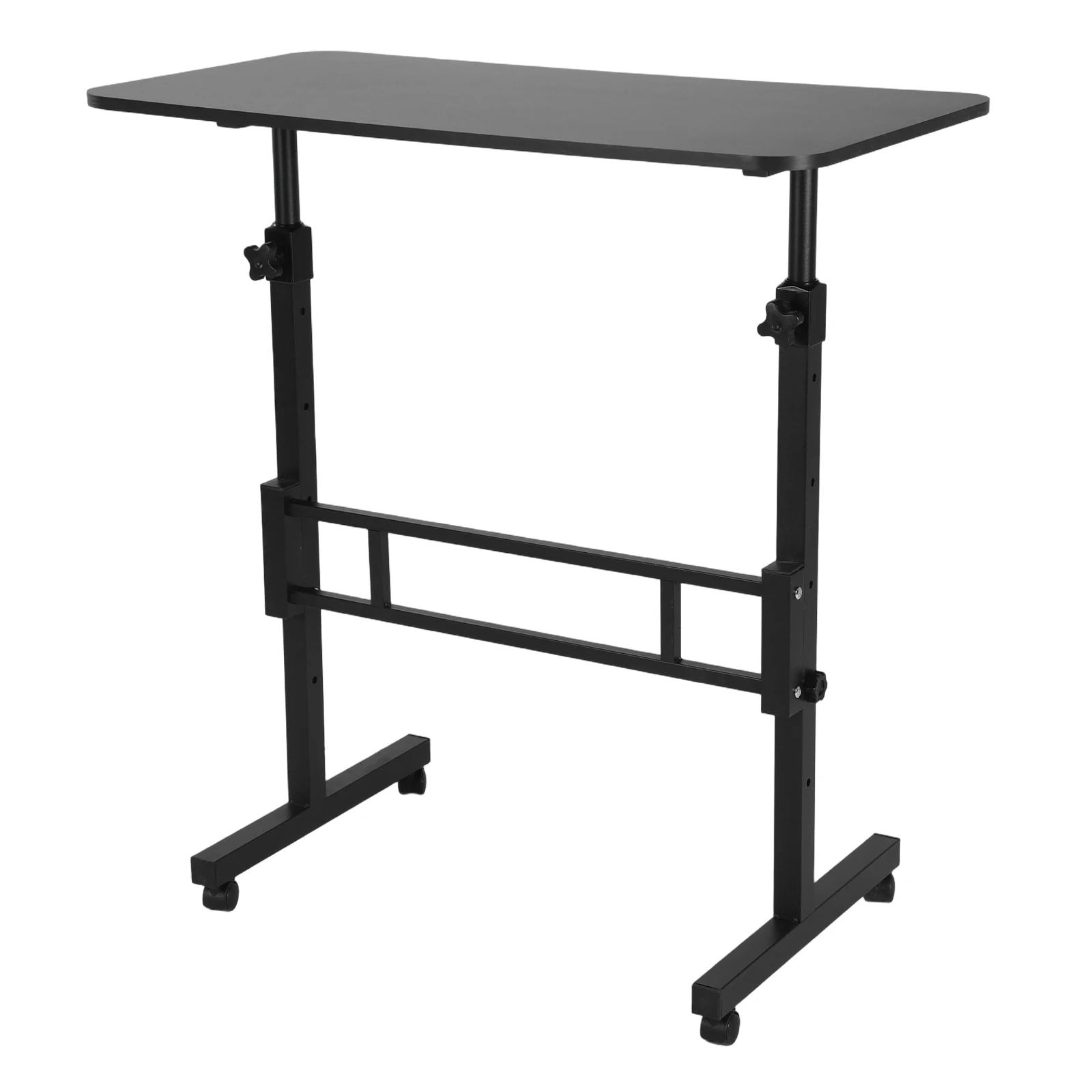 

Mobile Stand Up Laptop Desk 16x31.5In 70-110cm Adjustable Height 4 Lockable Wheels 10KG Bearing for Home Office