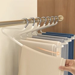 5/10pcs Goose Type Dip Plastic Pants Rack Wardrobe Dormitory Telescopic Z Type Clothes Rack Save Space Storage Pants Rack