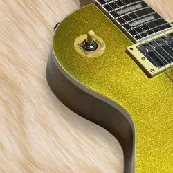 High Quality Standard Electric Guitar M2m Stinger Gold Sparkle Metal Flake Custom Shop