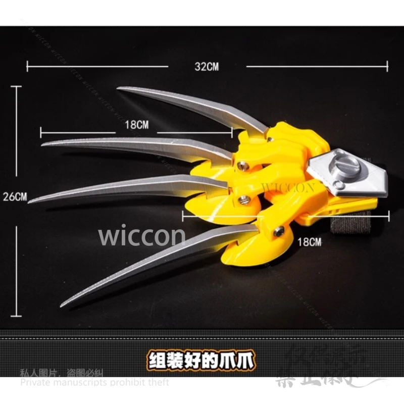 

2PCS Yellow Gold Claw Ju Fufu Cosplay Anime Zenless Zone Zero Game Props Accessories Women Halloween Accessory Party Comic Con