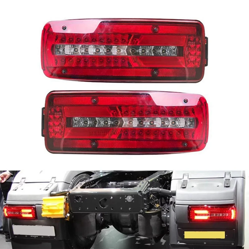 1 Pair LED Truck Left Rear Bumper Tail Light Brake Signal Light For MAN TGX TGS TGL TGM 81252256563 81252256562