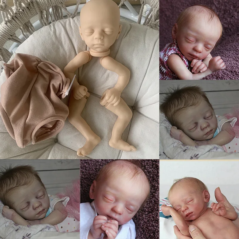 15inch Blessing Reborn Doll Kit Premie Size Sleeping Baby Diy Unfinished Baby Doll Parts Diy Reborn Doll Toys