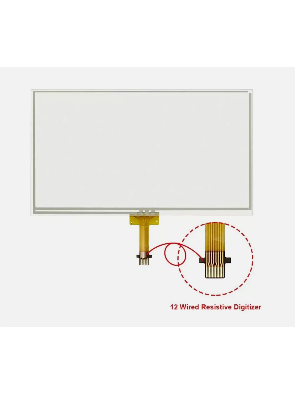 Nowy ekran dotykowy 6.1 cala, 12 pinów, digitizer LA061WQ1 do Toyota Corolla Camry RAV4 Prius C 14-17 2015 LA061WQ1(TD)(04) LCD — zdjęcie produktu 5