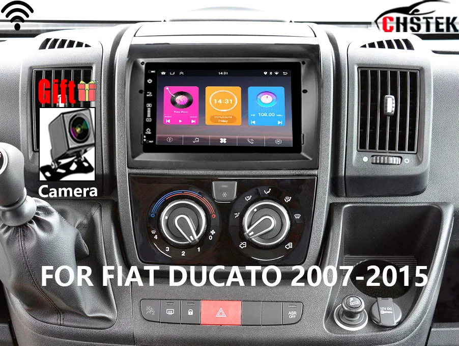 Car Android Player For Fiat Ducato 2007-2014 2015 Navigation Exchange Multimedia Bluetooth Android GPS WIFI Auto Update Wireless