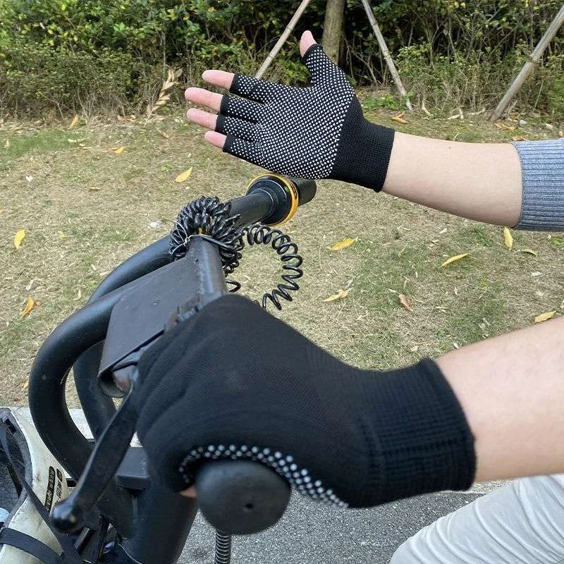 Sunscreen Fingerless Gloves Bikes TouchScreen Gloves Half-fingered Short Anti-ultraviolet Thin Non-slip Cycling Driving Gloves