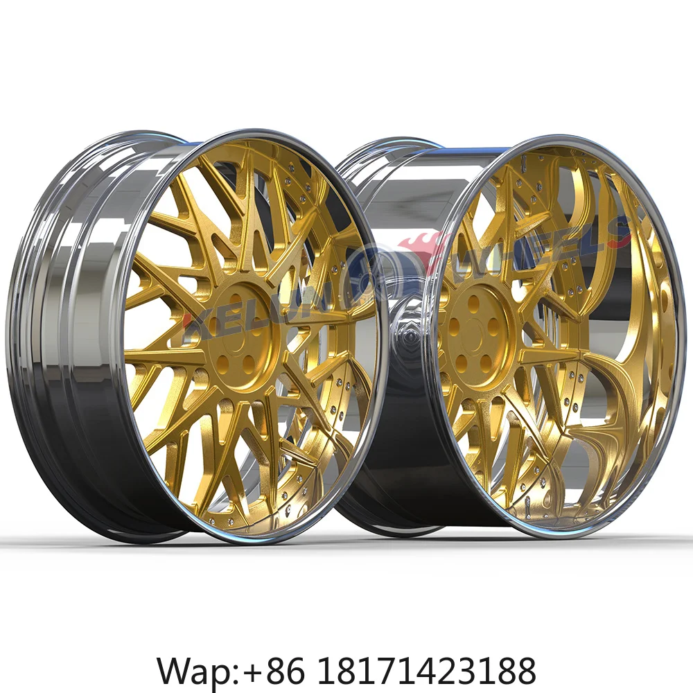 【Hot】20/22/24/26/28 Inch 2/3 Piece Forged Alloy Concave Chrome Wheels