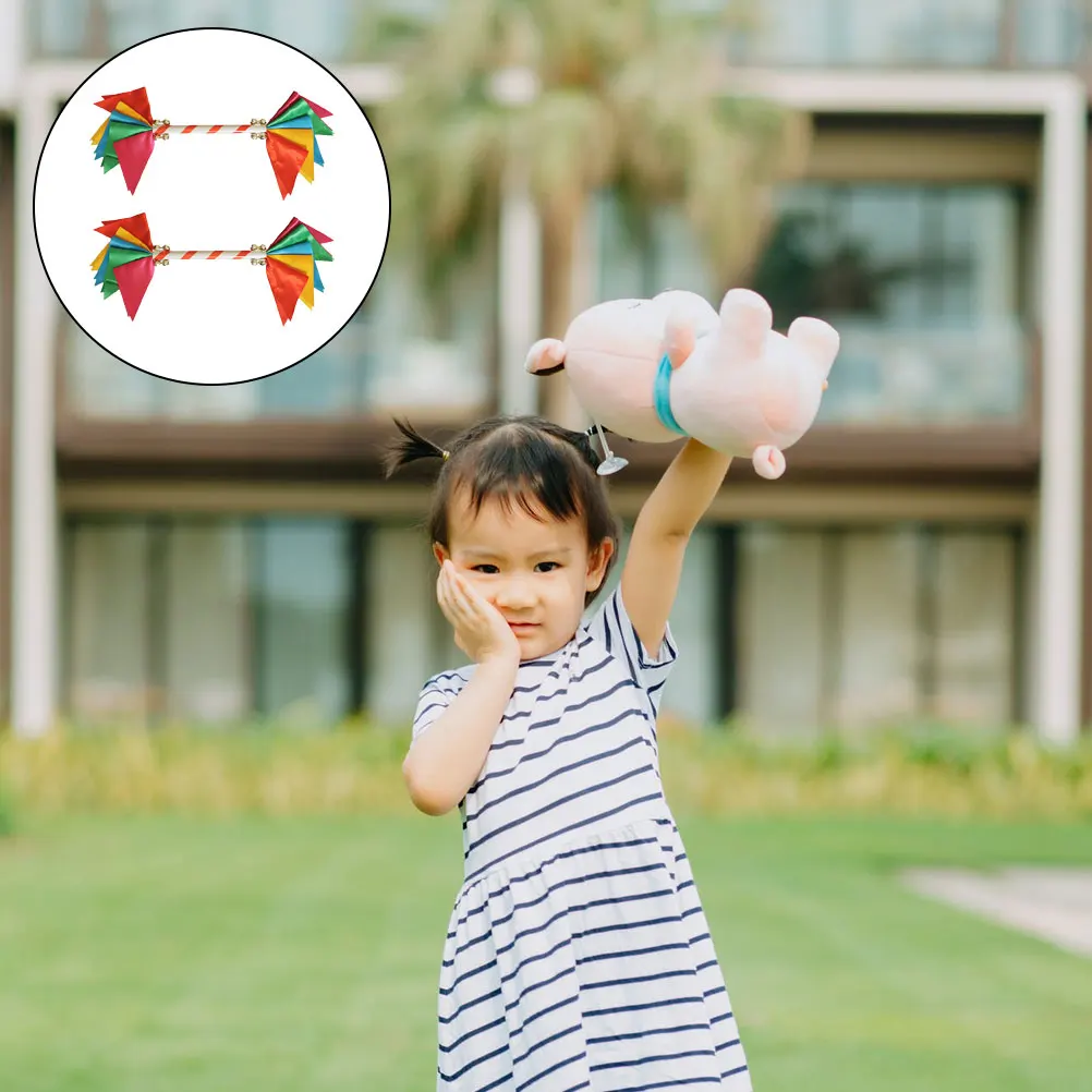 

2Pcs Rattle Flower Stick Bell Cheerleading Props for Festival Party Sports