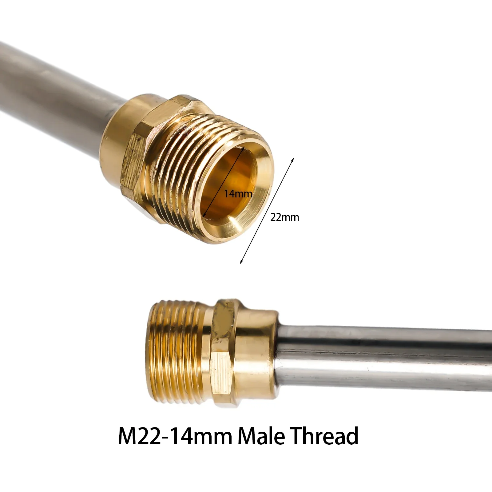 

Насадка для мойки высокого давления из нержавеющей стали 40 см с резьбой M22 и быстрым соединением 3/8 для газового чистящего оборудования