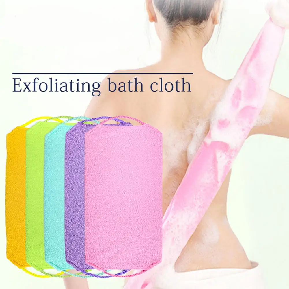 Portable Shower Bath Cloth Double-sided Exfoliating Washcloth Scrubber Bathing Tool For Women Men