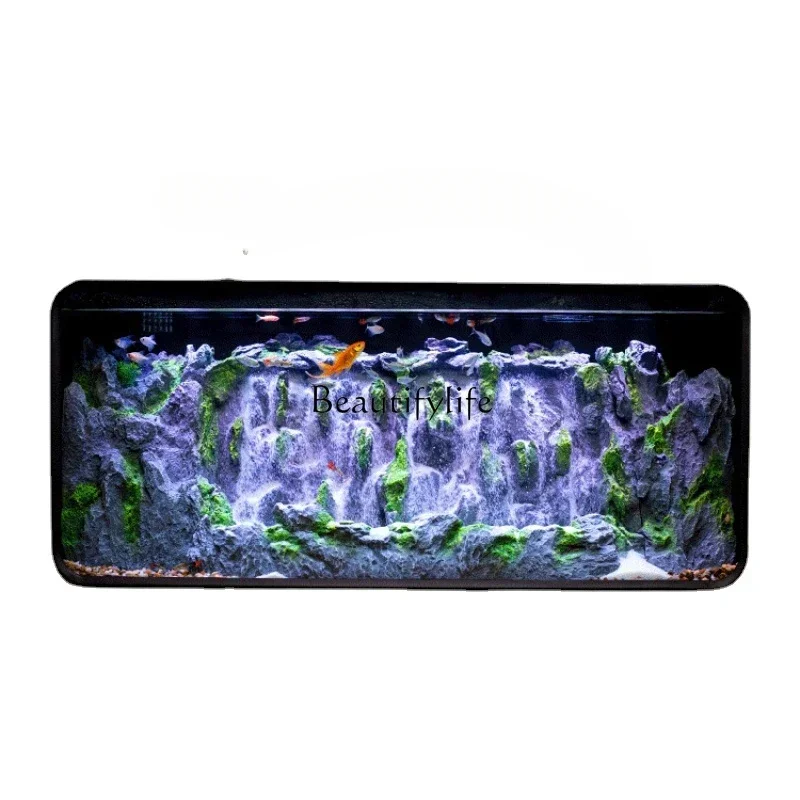 

LD33Smart Fish Tank Living Room Water and Land Ecological Landscape Tank Creek Quicksand Waterfall