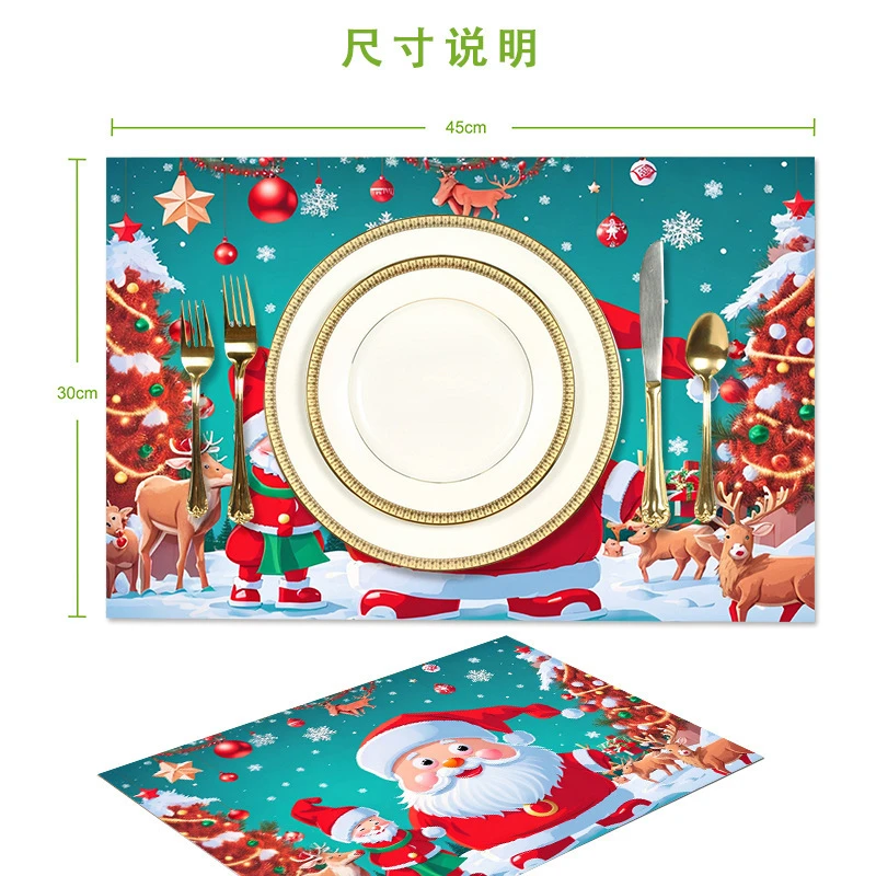 VIKAMA Size & Lines Placemat, Washable Heat Resistant Placemat for Dining Table Kitchen