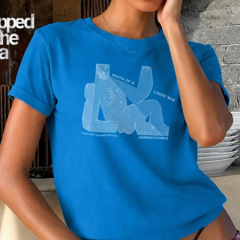 Leonard Cohen Death Of A Ladies Man Graphic Baby Tee Indie Folk T-Shirt