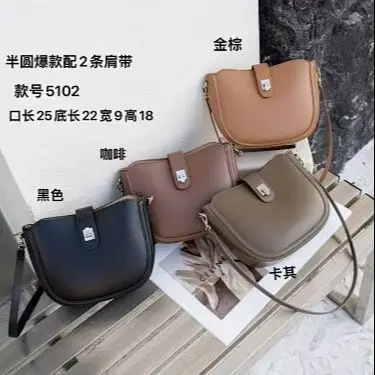 Women‘s Genuine Grade Leather Shoulder Crossbody Bags Cowhide Ladies Handbag Fashion Luxury Designer Half Moon Bag