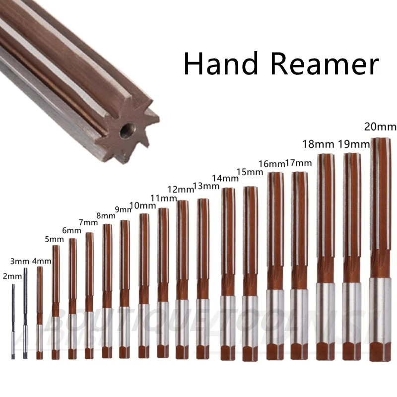 Rozwiertak ręczny D2-20mm 2,5/3,5/4,5/5,5/6,5/7,5/8,5mm 5/7/10/17 sztuk narzędzie CNC precyzyjne H8 metalowe rozwiertaki rozwiercające z chwytem prostym