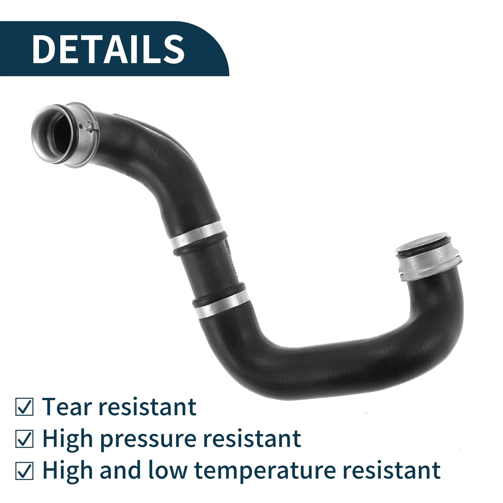 Tubo radiatore UXCELL per Mercedes-Benz CLS550 2007-2011 E550 2007-2009 Buona tenuta No.A 2115015182   Tubo dell'acqua del liquido di raffreddamento inferiore