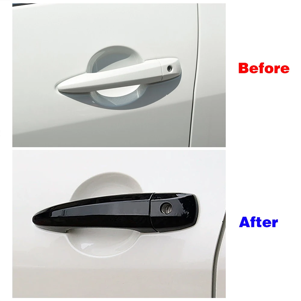Glossy Piano Black Exterior Door Handle Cover Trim For Nissan X-Trail T33 Rogue 2021-2026 Qashqai J12 Sentra 2020-2025 Altima