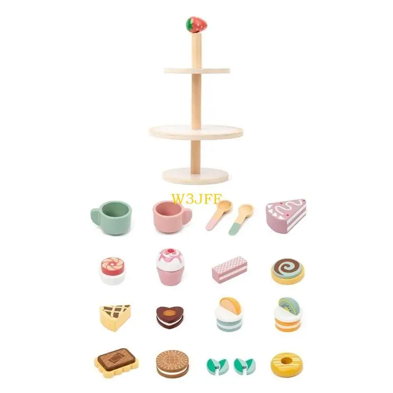 W3JF Kitchen Afternoon Tea Party doet alsof speel speelgoed rollenspel speelgoed voor kind educatief