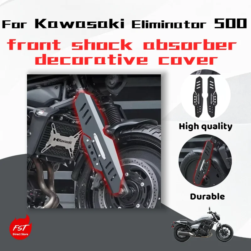

For Kawasaki Eliminator 500, front shock absorber decorative cover, protective cover, shock absorber protective cover accessory.