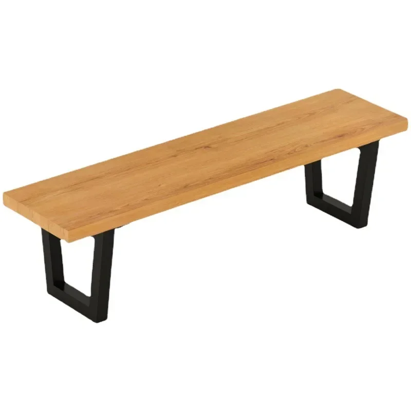 Simple modern adult bench chair wooden thickened office chair solid wood strip stool