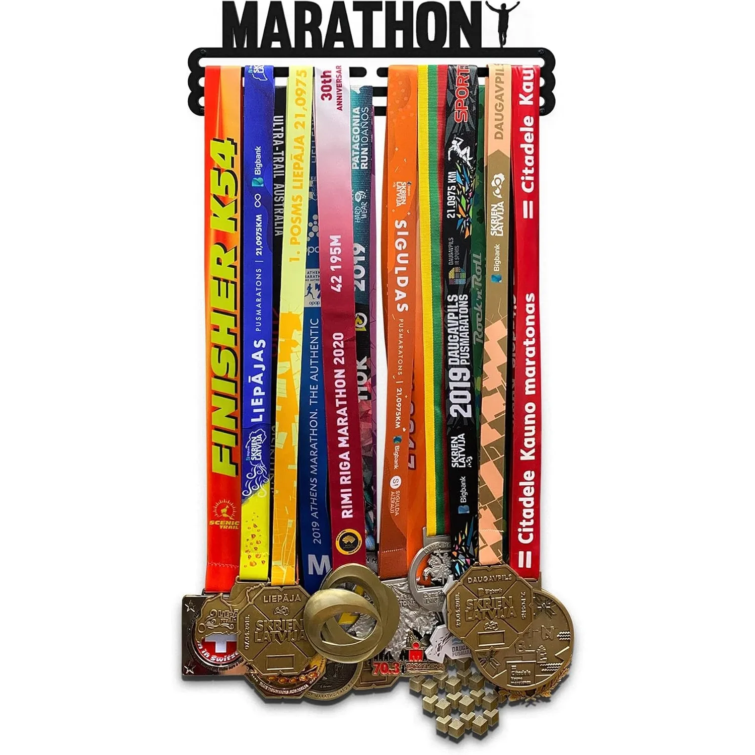1pc Steel Marathon Medal Hanger, Wall Mount Display Rack