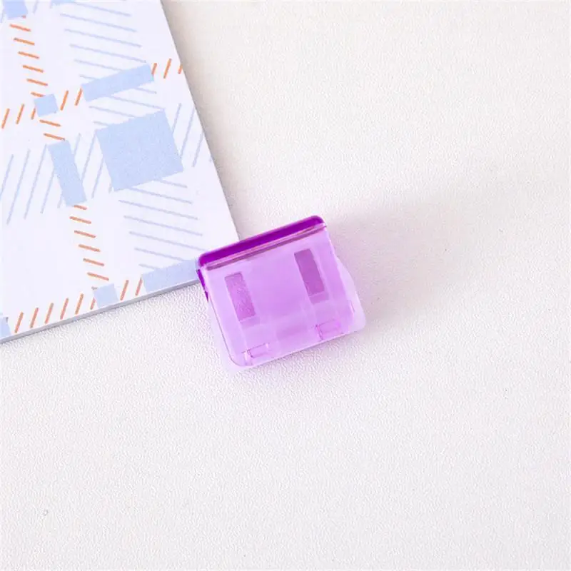 Paper Clips For Student School Office Plastic Reusable School Office Supplies Purple Binder Clips Durable New Multicolor