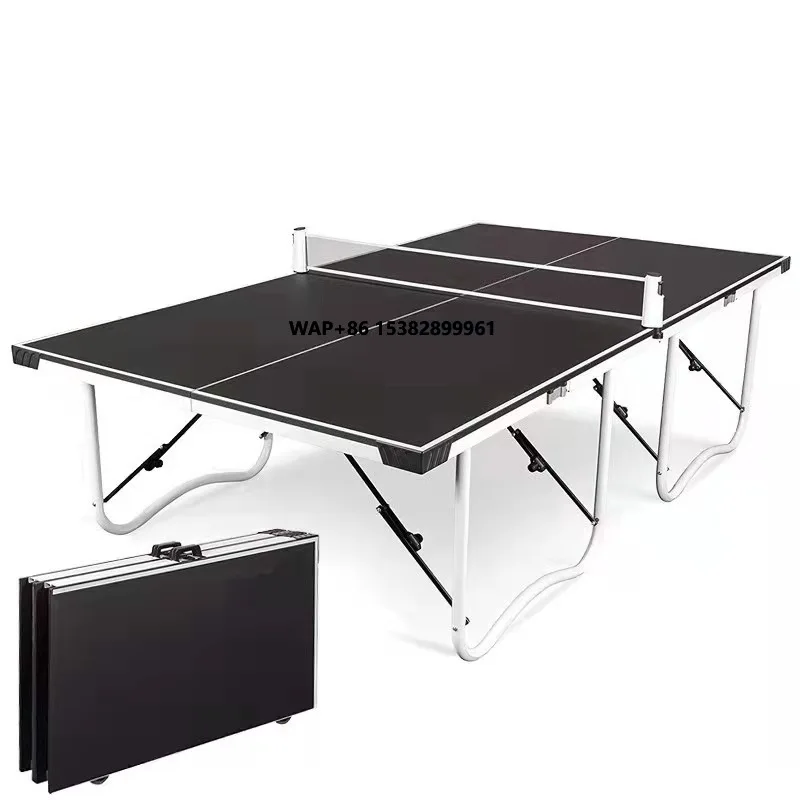 

Young Joy Sports Portable Domestic Collapsible Black Color Surface Top Table with Pulley Removable Indoor Table Tennis Table