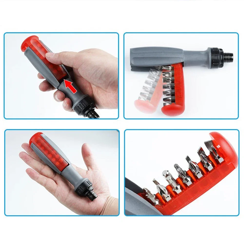 Ergonomic Ratchet Screwdriver Set with Forward & Reverse Adjustment 15 Telescopic Pieces for Household Tool Repairs