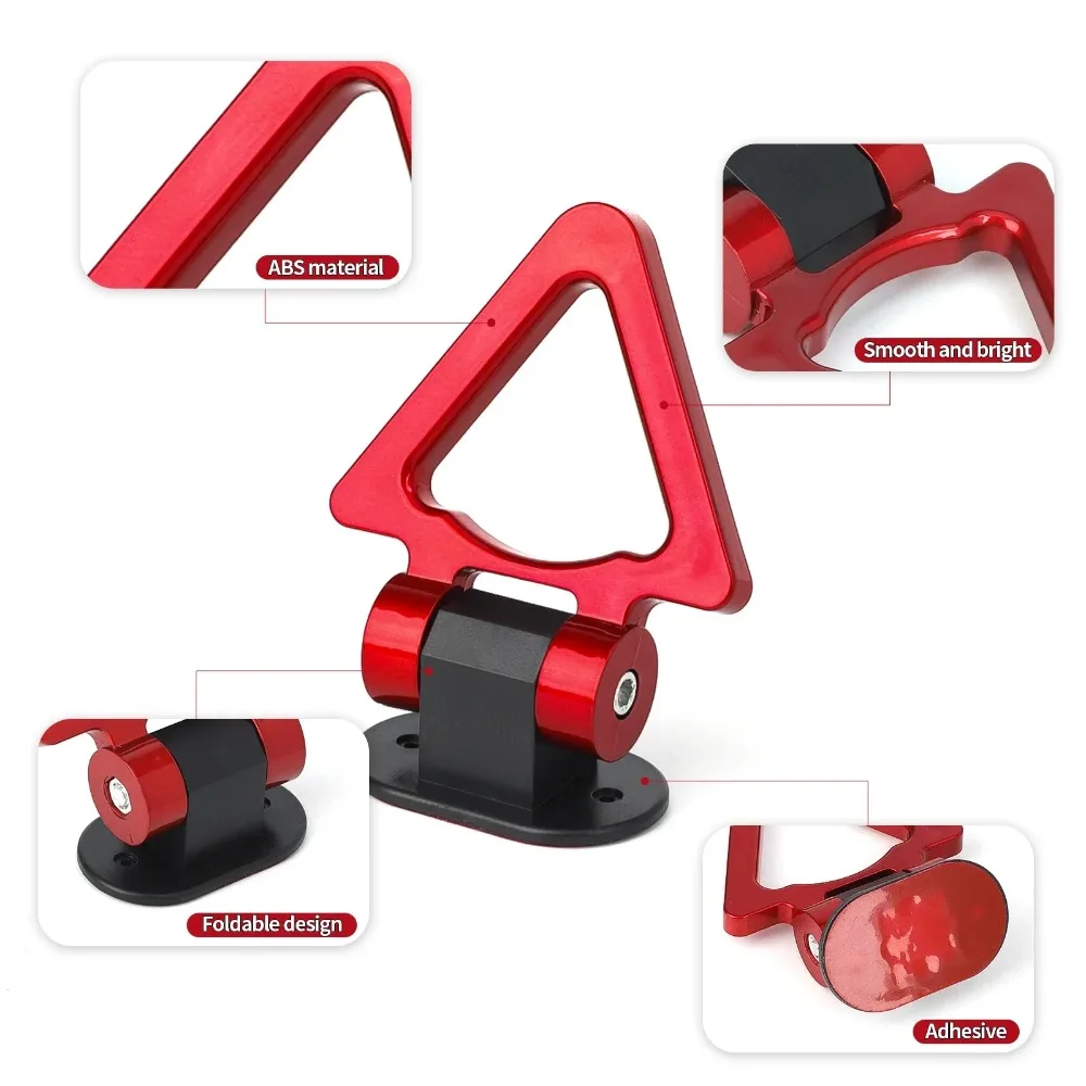 2Pcs Car Styling Trailer Hooks Sticker Decoration Car Auto Rear Front Trailer Simulation Racing Ring Vehicle Towing Hook view 6