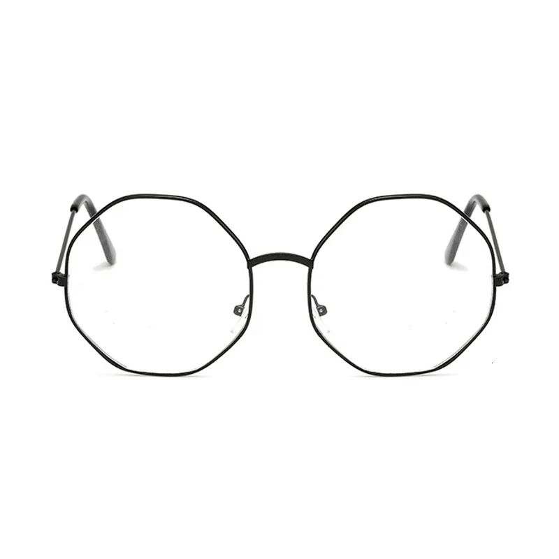 Vintage okulary blokujące niebieskie światło ramka okrągłe soczewki krótkowzroczność lustro optyczne proste metalowe kobiety mężczyźni przezroczyste oprawki do okularów