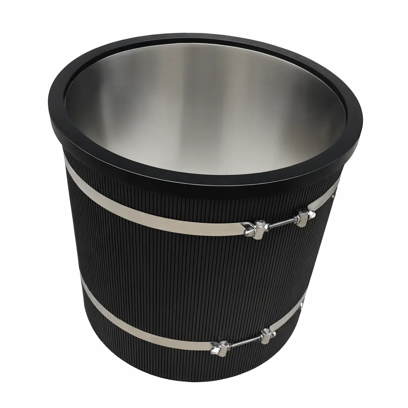 

A For Black Cedar Composite All Weather Use Ice Bath Ice Pod With Insulated Layer Wooden Ice Plunge