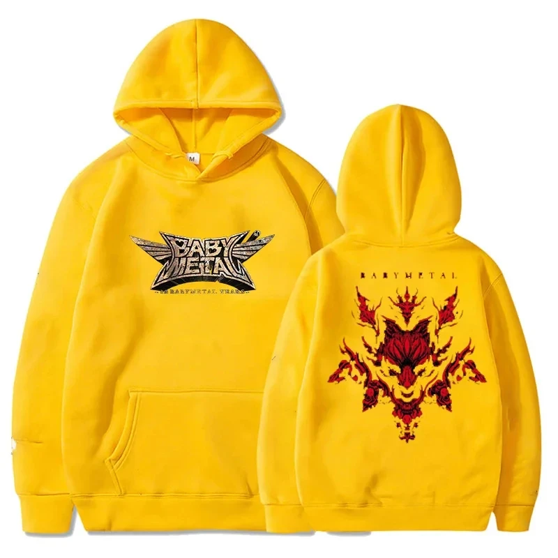 Japan Babymetal Steelheart Band Hooded Pullove Vintage High Street Sweatshirt Loose Comfortable Joker Men And Women Sweater