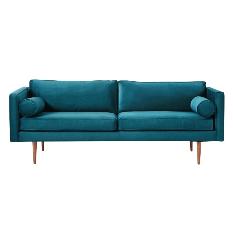 //Tow Seats Velvet Fabric Sofa European Style Lounge Armchair Home Furniture Living Room Sofa Manufacturers Hot Sale