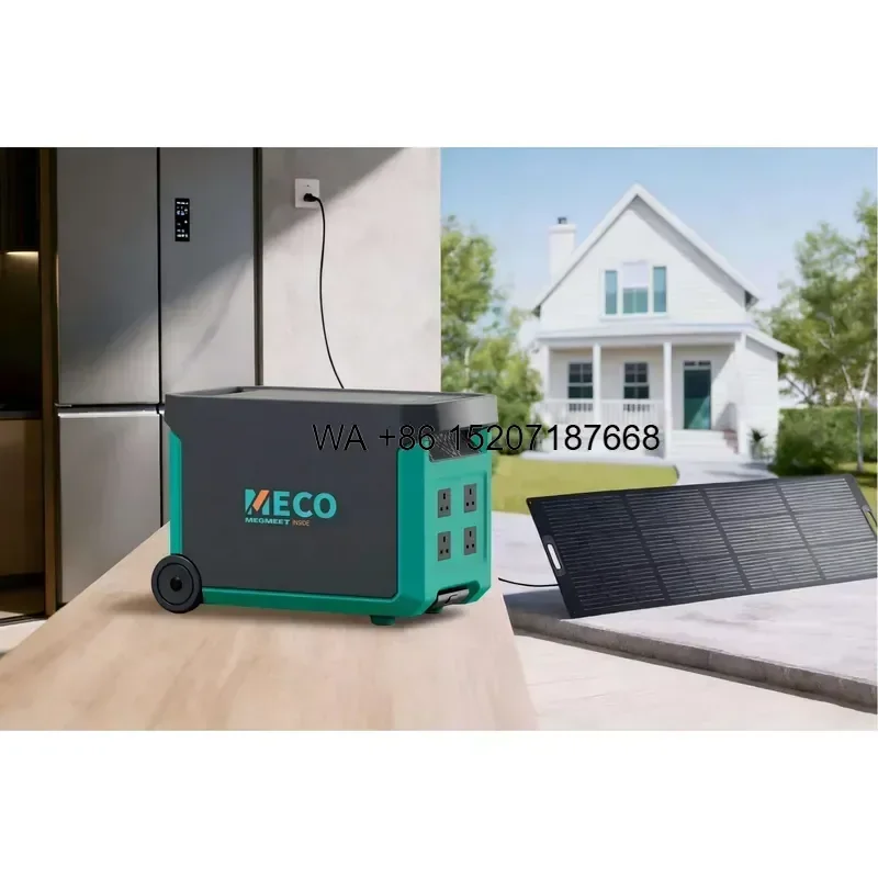 Wmwmnu for Meco 3.6kWh Solar Generator 3000W Power Station LiFePO4 Battery System Emergency Home Backup Portable Energy