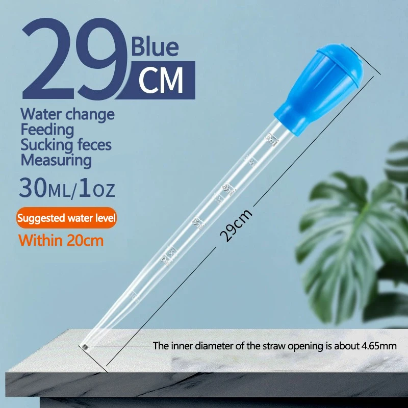 Verlengen Pipetten Cleaner Eenvoudig Schoonmaken Tool voor Aquarium Water Wisselaar Aquarium sifon aquarium stofzuiger 29 cm 45 cm