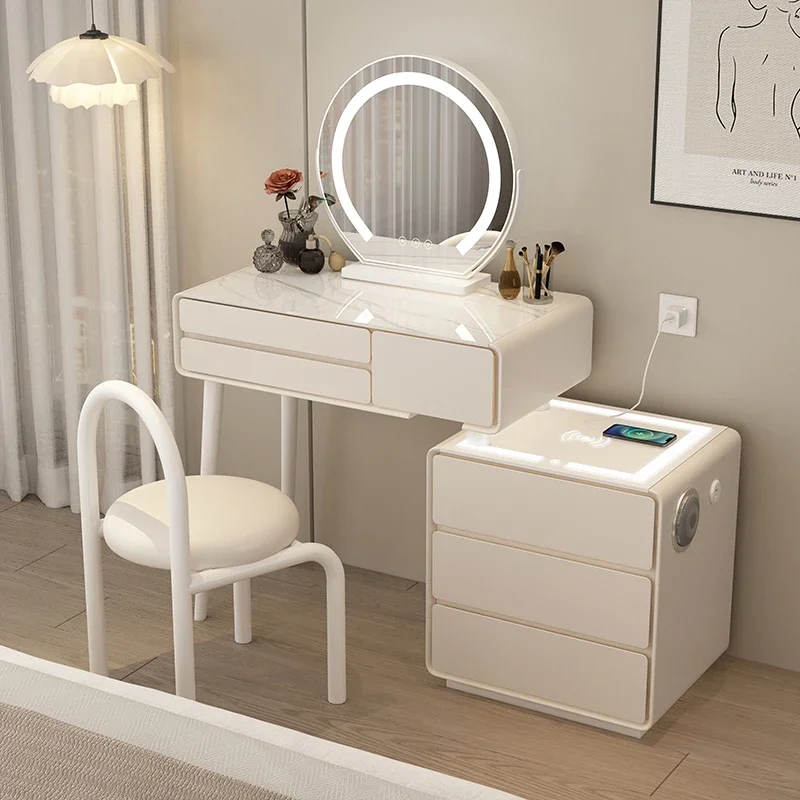 

Makeup Handles Dressing Table Modern Minimal Storage Mirror Dressing Table Large High End Penteadeiras De Maquiagem Furniture