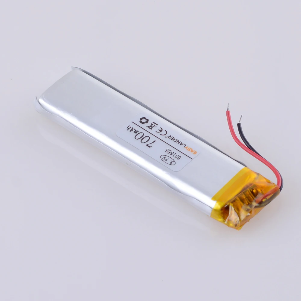 601665   Batería recargable LiPo de polímero de litio de 3,7 V y 700mAh para altavoz con luz LED, juguetes, pluma grabadora de voz 061665 601663 061663