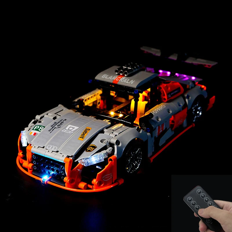 RC DIY LED Light Kit For LEGO 10215 KBOX Technical Sports Car (Only LED Light,Without Blocks Model)