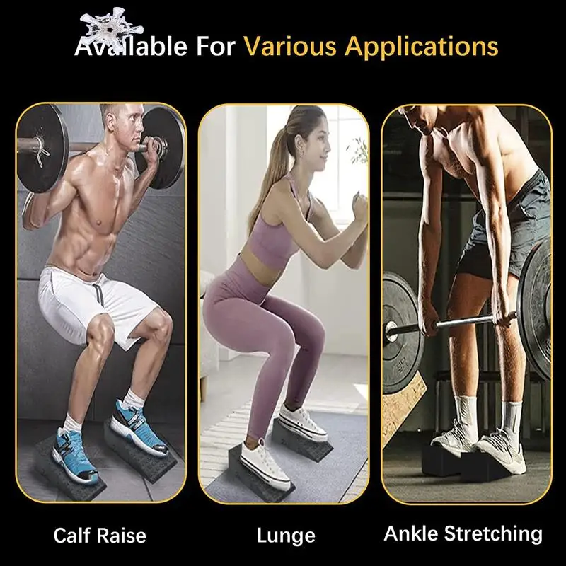

Slant Board For Squats Non-Slip Squat Wedge Block For Plantar Fasciitis Physical Therapy Equipment
